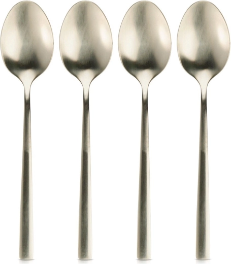 Set of Gold Stainless Steel Teaspoons, 4 pcs