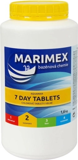 Marimex 7 dienu hlora tabletes baseinam 1,6 kg