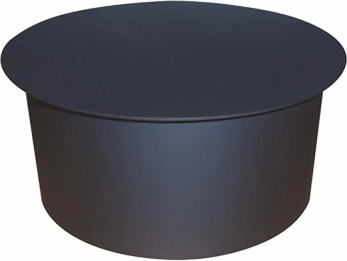 Smoke flue cover cap 145 mm black