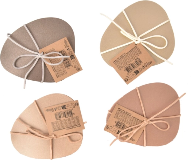 Plastic UH Coaster Set with Metallic Look 13 × 11 cm, set of 4 pcs (mixed colors)