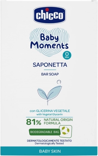 Chicco Baby Moments Sensitive cietās ziepes ar augu glicerīnu 100 g