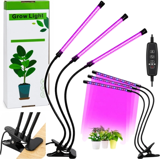 LED augu audzēšanas lampa 30 W ar 3 moduļiem un klipsi