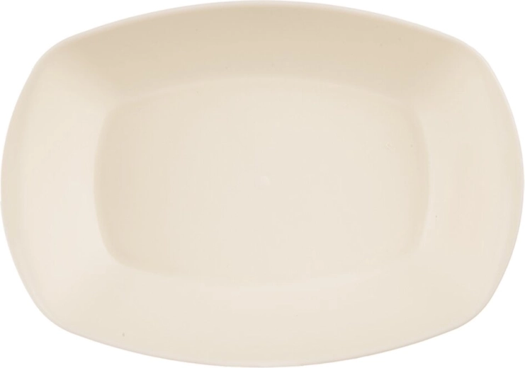 Sandy oval serving plate 25 × 15.5 cm, cream