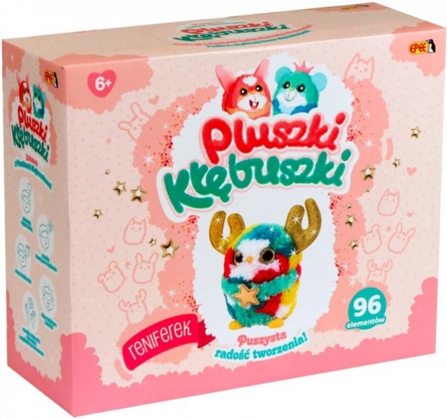 Kreatīvais komplekts Pluszki-Kłębuszki, ziemeļbriedis, 96 detaļas