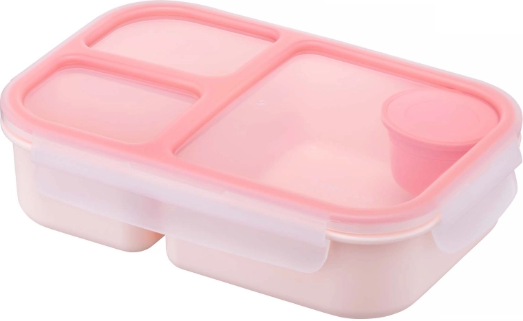 Sadalīta pārtikas kastīte LOCKnLOCK To-Go Bento 1,5 l, rozā