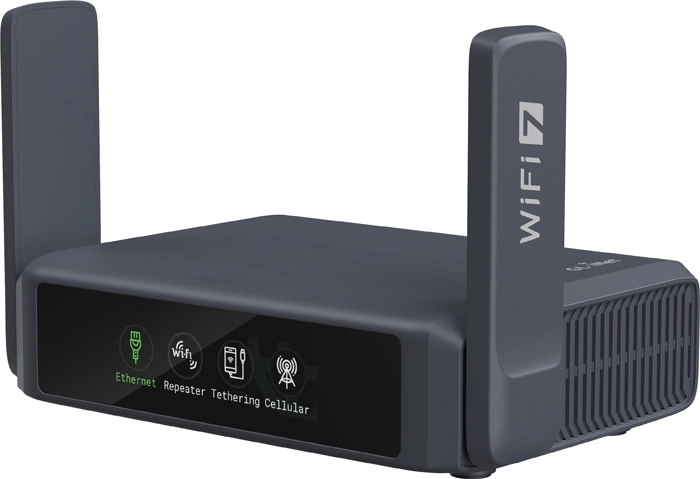 GL.iNet Slate 7 Wi‑Fi 7 ceļojumu maršrutētājs GL-BE3600