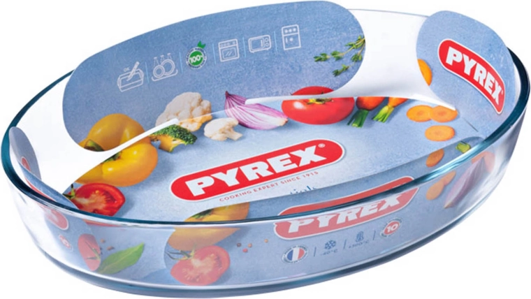 Ovāla cepamtrauka PYREX 2,2 l, stikls 30 × 21 × 6 cm