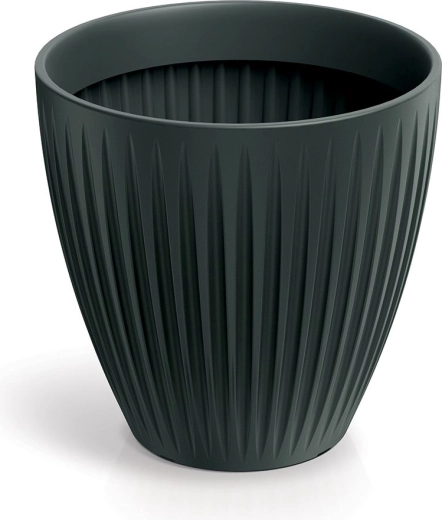 Puķu pods Latia Round Midl 40 cm antracīts