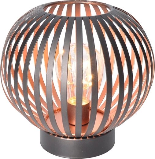 Solight apaļa metāla laterna ar micro LED spuldzīti