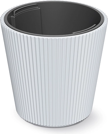 Puķupods MILLY ar ieliktni 17,6 cm, balts