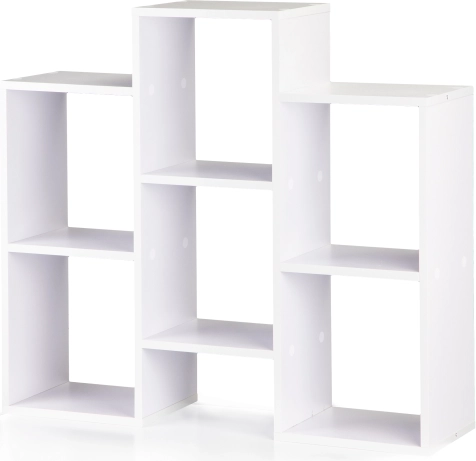 ModernHome moderna grozāma lamināta grāmatu plaukts, balts