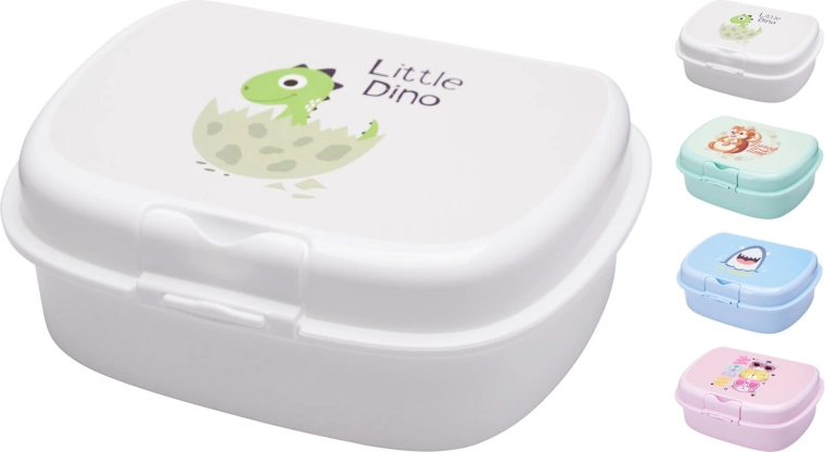 Snack box with click closure and print, 1 l