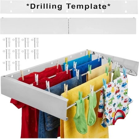 Ruhhy 80 cm Wall-Mounted Folding Clothes Drying Rack