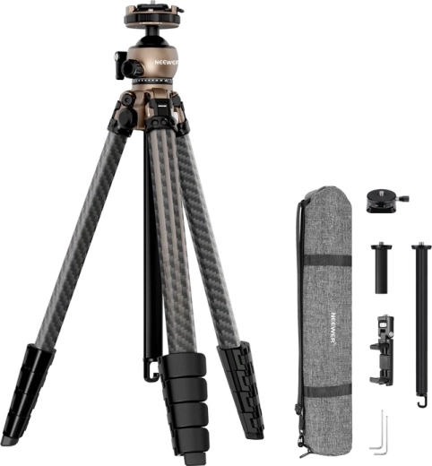 Neewer LT35 ceļojumu oglekļa šķiedras statīvs ar 360° panorāmas lodveida galvu