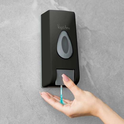 Wall-Mounted Manual Liquid Soap Dispenser 350 ml Black