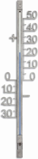 Āra metāla termometrs 42,8 cm – sudrabs