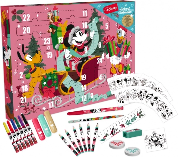 Adventa kalendārs DISNEY MINNIE – radošais rakstāmpiederumu komplekts
