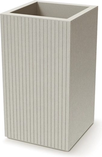 Puķu pods Coro Square High 40 × 40 × 70 cm smilšu krāsā