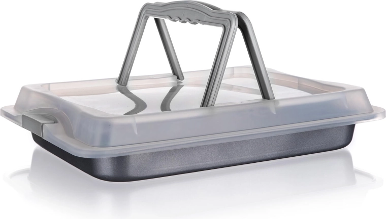 Baking Tray with Non-Stick Coating and Lid 42 × 29 × 4 cm
