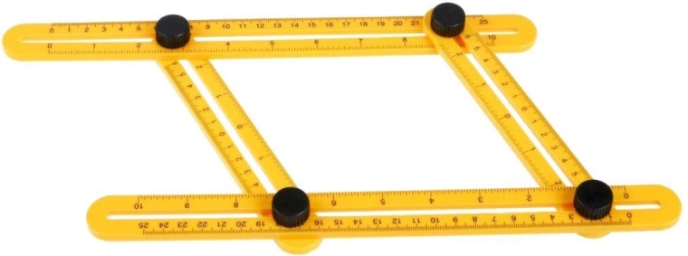 Daudzfunkcionāls salokāms leņķmērs 25 cm