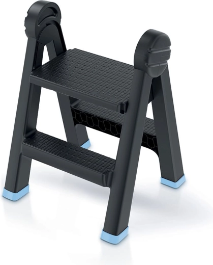 Salokāmas abpusējas divpakāpju kāpnītes TITAN LADDER, plastmasa, 150 kg