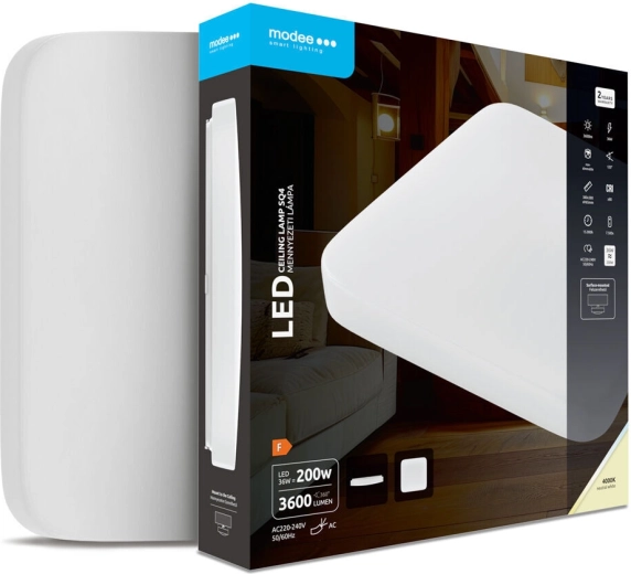 Modee kvadrātveida griestu LED gaismeklis SQ4 36 W 4000 K 3600 lm
