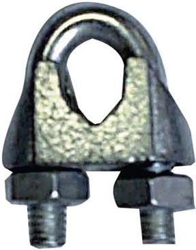 Tērauda troses skava 6 mm, cinkota (komplekts 10 gab.)