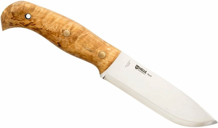 Helle Nord – āra nazis 14,7 cm, viļņotais bērzs, ādas maksts