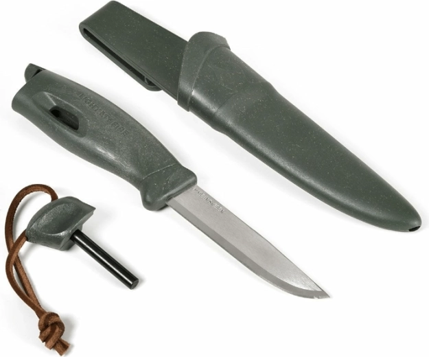 Light My Fire Swedish FireKnife with fire starter, green
