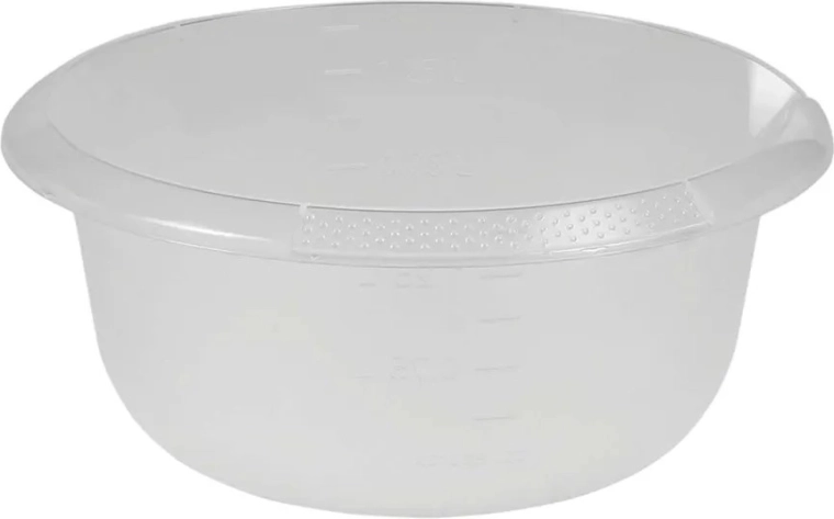 Caurspīdīga apaļa bļoda ar snīpi 20 cm, 1,5 l