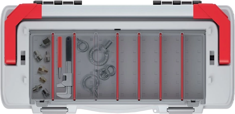 Top organizer with adjustable compartments