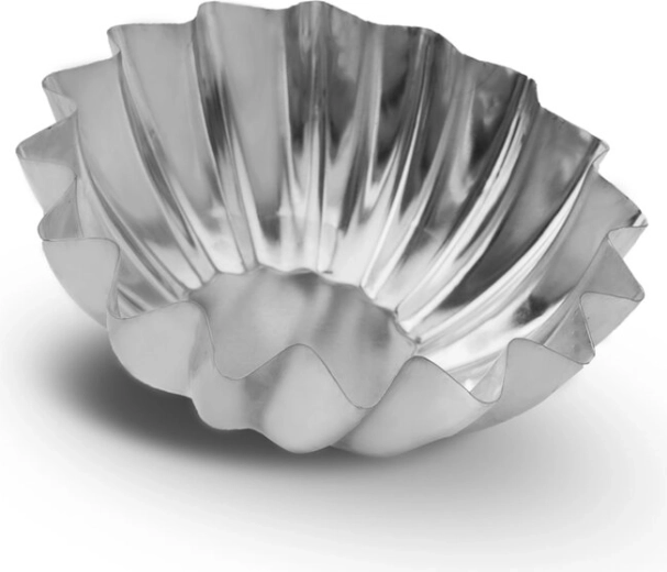 Alvotu tartalešu veidnīšu komplekts (groziņš) 10 cm (6 gab.)
