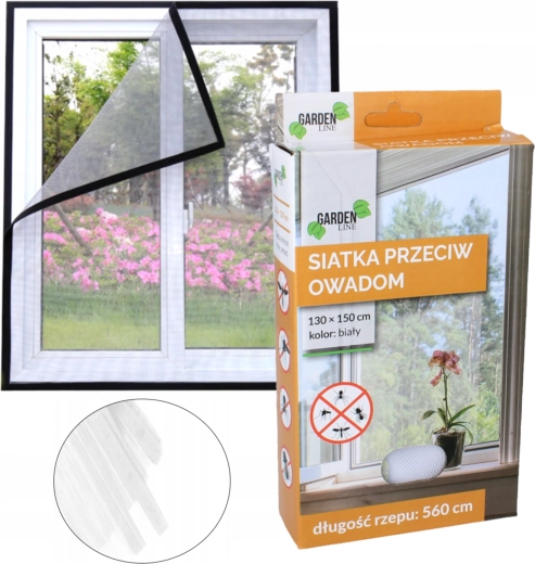 Balts insektu tīkls logam 150 × 180 cm