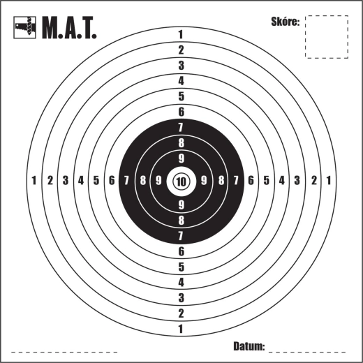 Papīra mērķi 14 × 14 cm (100 gab.) M.A.T.