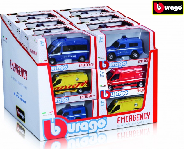 Bburago glābšanas transportlīdzekļi 1:50 – Emergency kolekcija (asorti)