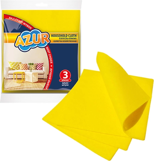 Viskozes lupatiņas AZUR 35 × 30 cm, 3 gab.