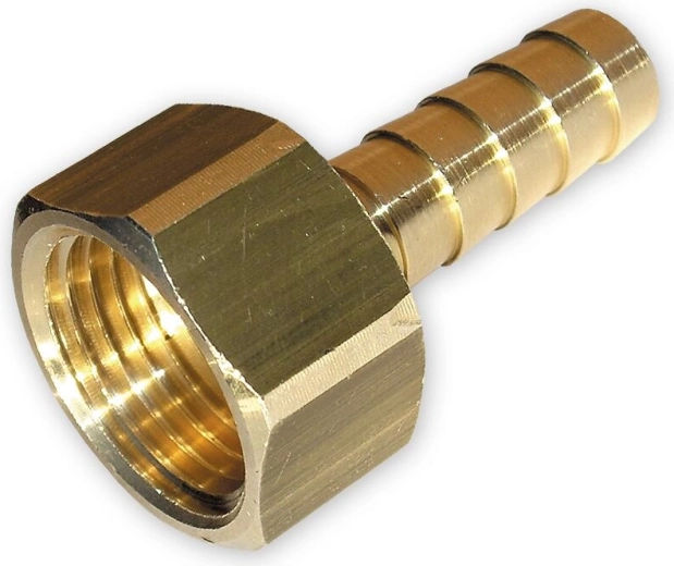 Šļūtenes savienotājs 1/2" ar labo vītni, misiņš, LPG šļūtenei 9 mm
