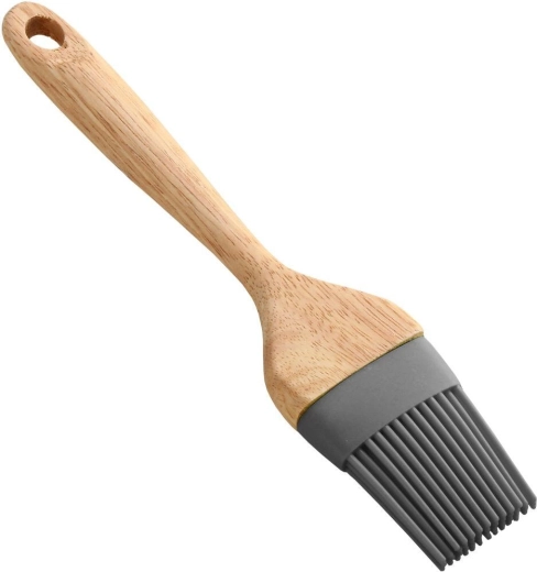 Silikona kulinārijas otiņa ar koka rokturi 22,3 cm