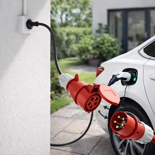 Safe load 16 A / 3.5 kW for mobile EV chargers