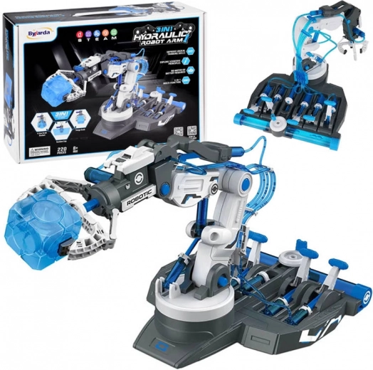 Hidrauliskā robota rokas 3 vienā būvkomplekts bērniem no 8+ gadiem, 220 detaļas