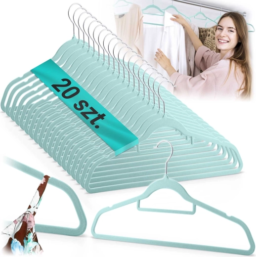 Velvet Clothing Hangers 20 pcs MASSIDO