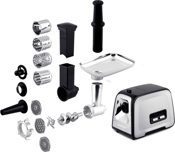 Complete set of attachments for sausages, kebbe, and grating
