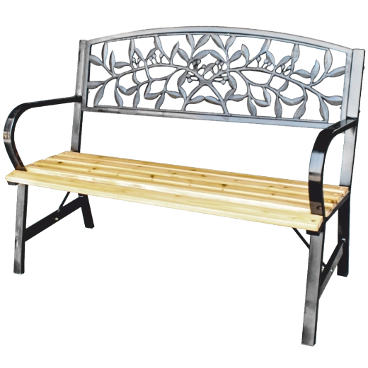 Dārza sols Garden Line 120 cm ar dekoratīvu atzveltni