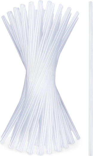 Caurspīdīgi salmiņi 22 cm, 50 gab.