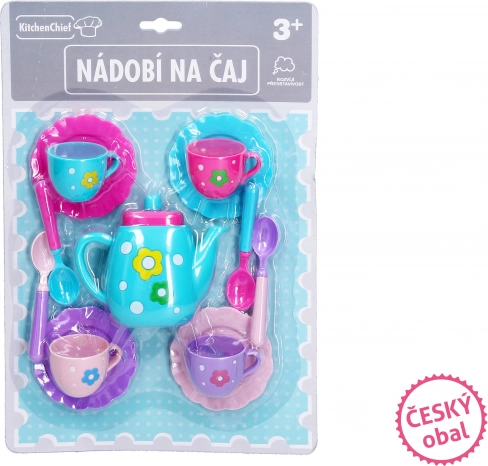 Plastmasas tējas komplekts bērniem 13 gab. – čehu iepakojums
