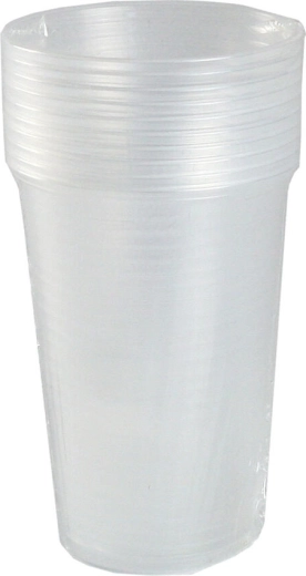 Caurspīdīgas plastmasas glāzes 200 ml, atkārtoti lietojamas (10 gab.)