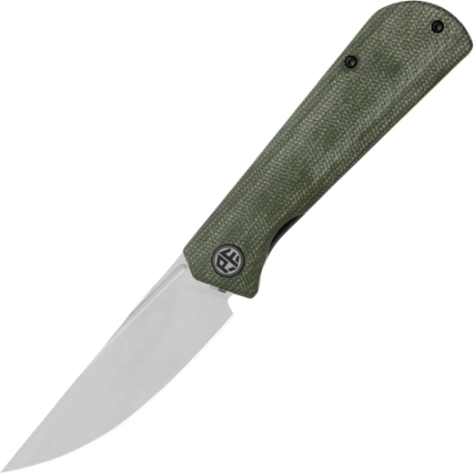 Petrified Fish Viking kabatas nazis 9,2 cm, satin, zaļa Micarta