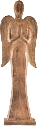Dekoratīva eņģeļa figūra mango tonī 78 cm