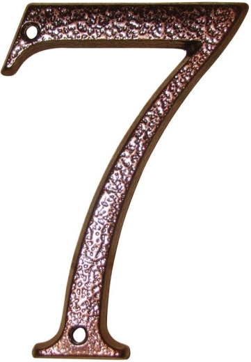 Mājas numurs 7, brūns, cinks