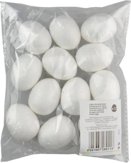 Polystyrene Eggs 4 cm, Set of 12